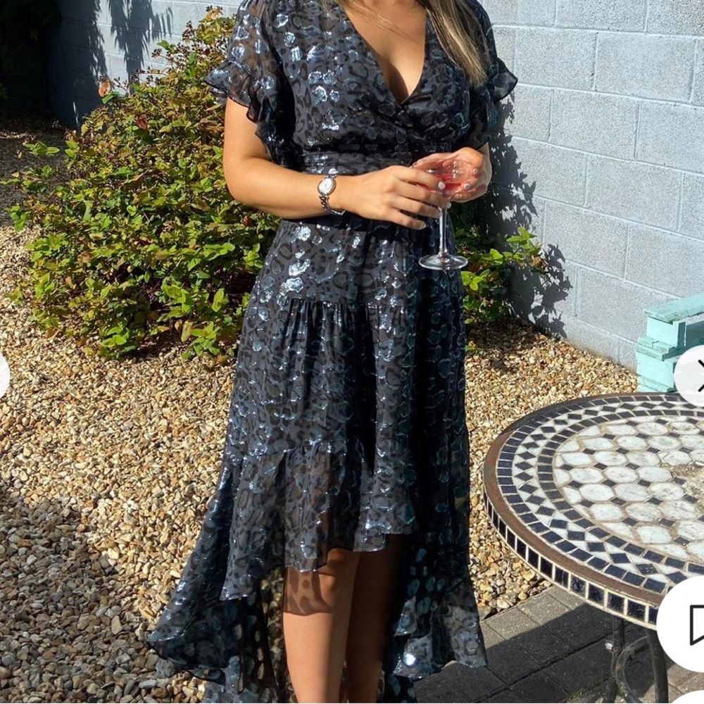 NWT BA&SH Grace Metallic Jacquard Dress Size Small - Picture 10 of 15